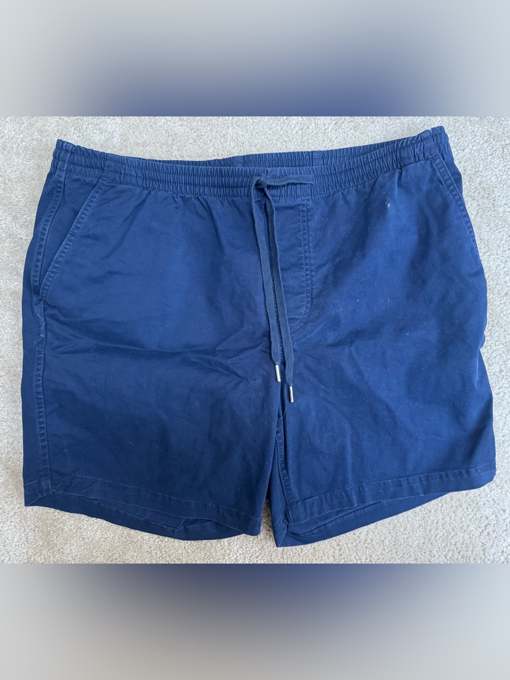 Lands' End Sz L Men's Navy Drawstring Cotton Shorts